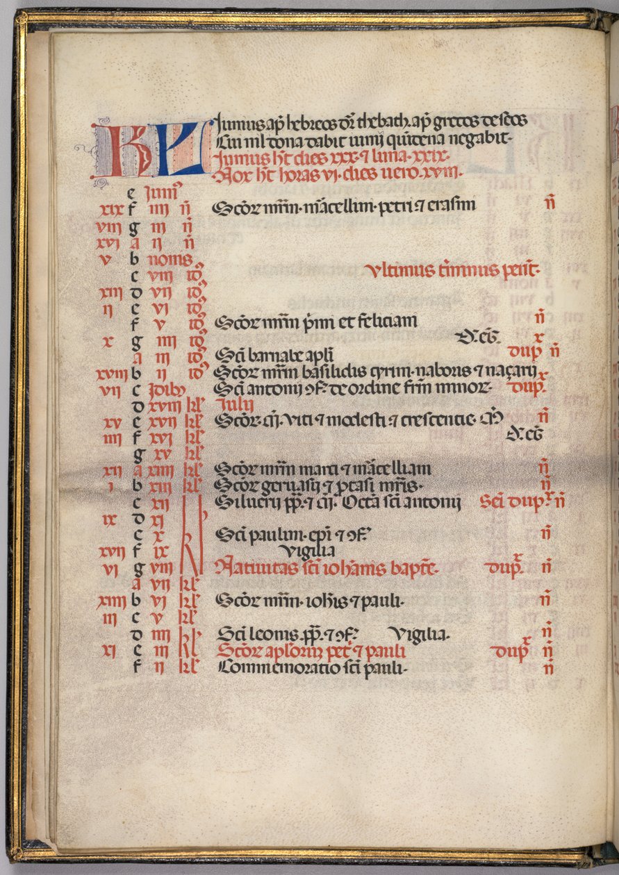 Yanlış satış: Fol. 5v: Haziran Takvim Sayfası, 1469. by Bartolomeo Caporali