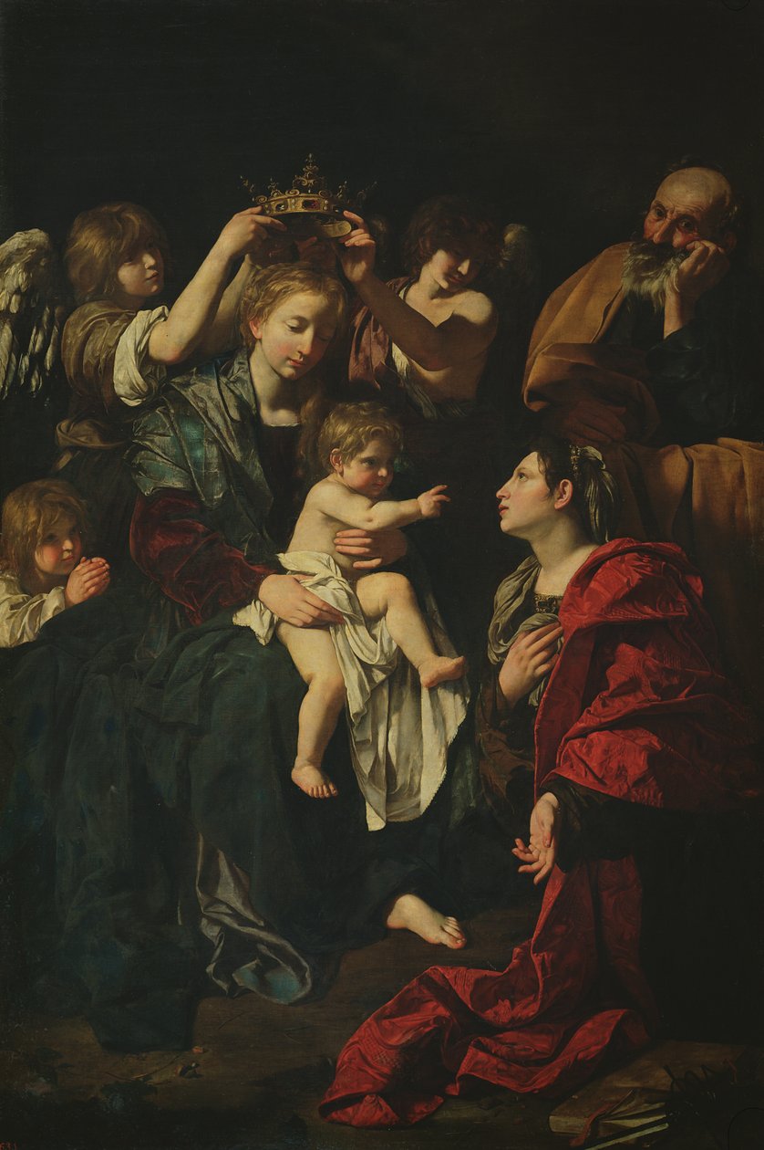 Aziz Catherine ile Kutsal Aile by Bartolomeo Cavarozzi
