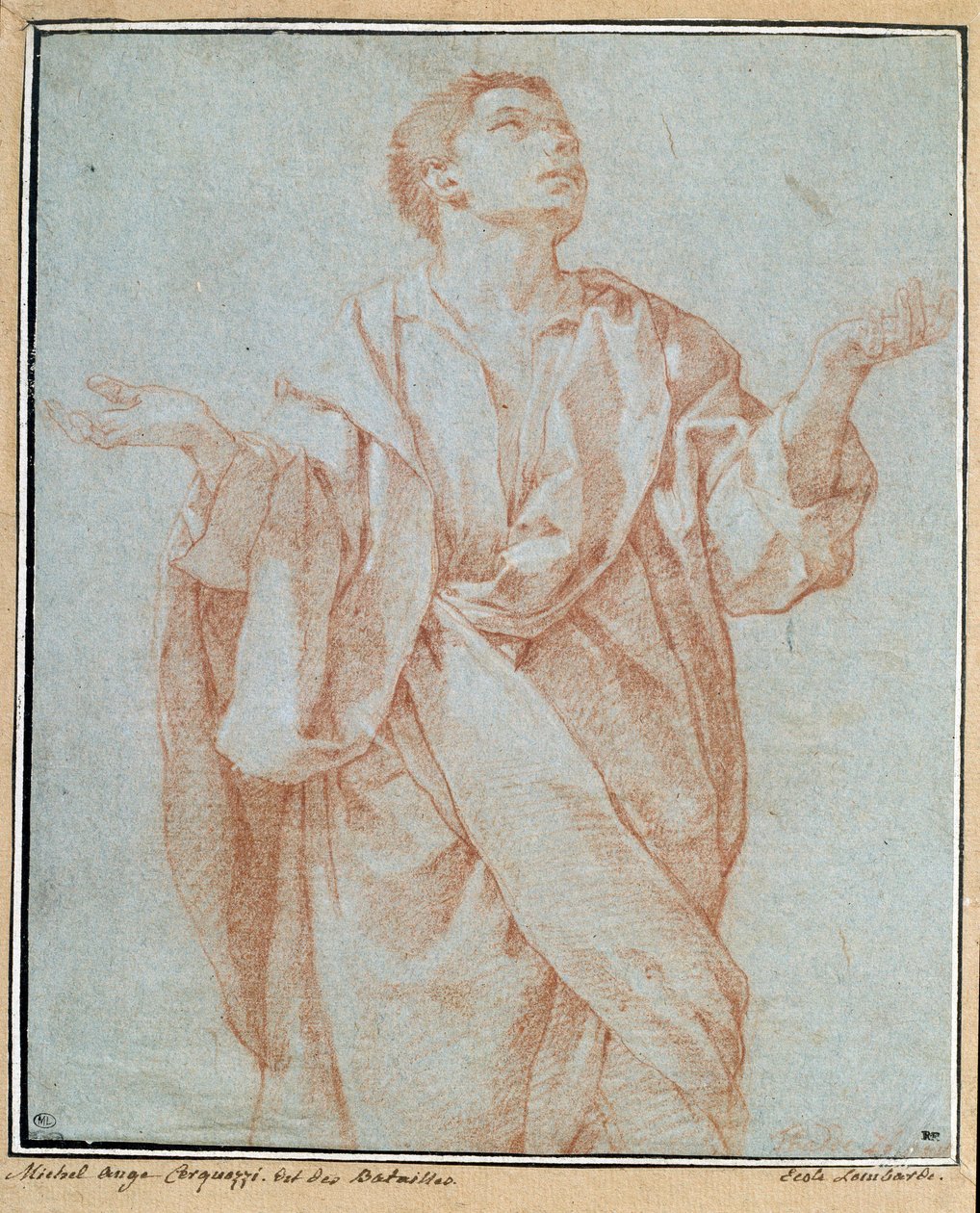 Adam örtülü, kollar açık, gözler göğe kaldırılmış, baş yana yatırılmış Bartolomeo Cesi (1556-1620) Dim. 0,28 x 0,23 m Paris. Louvre müzesi by Bartolomeo Cesi