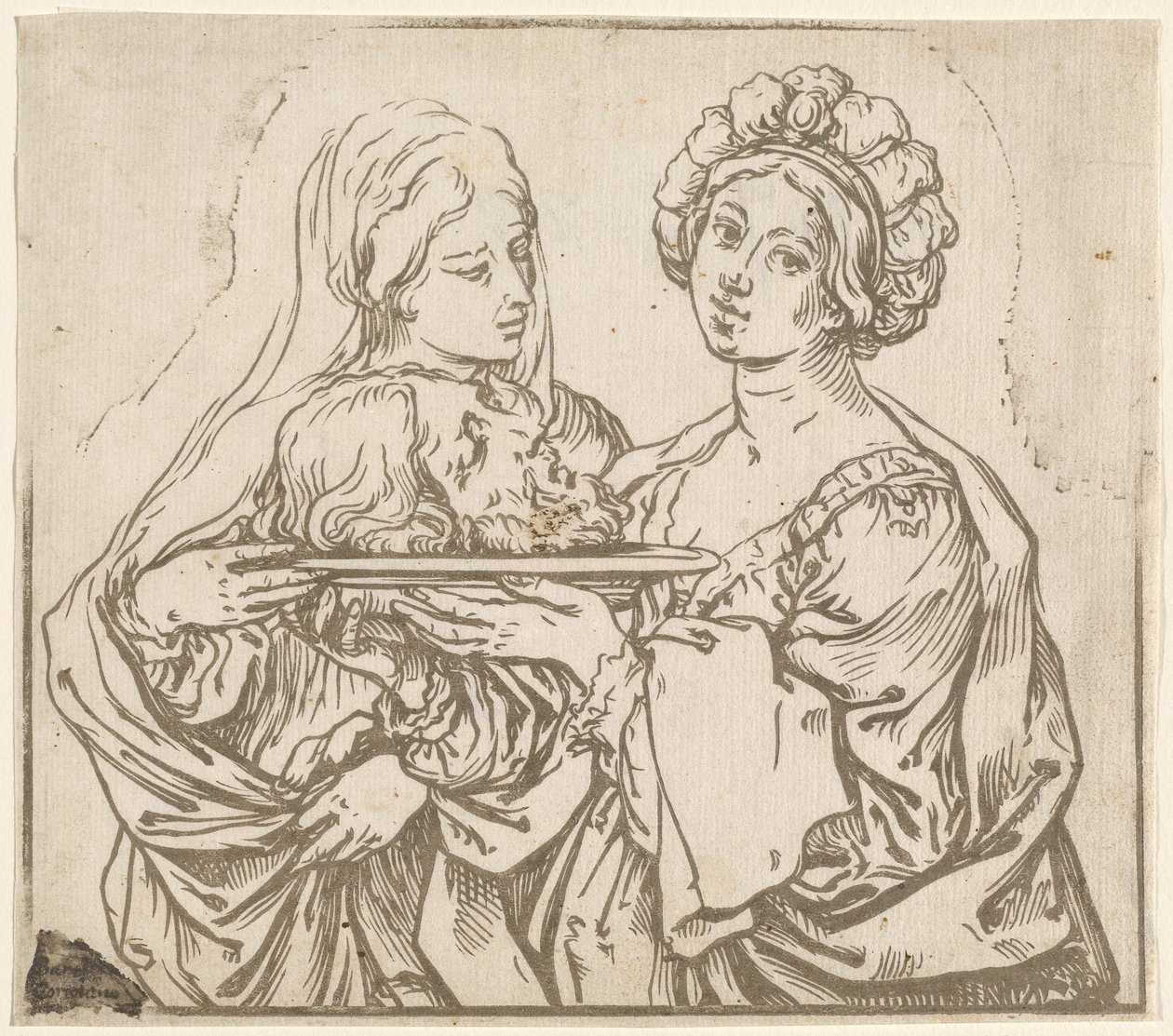 Herodias ve Salome by Bartolomeo Coriolano after Guido Reni