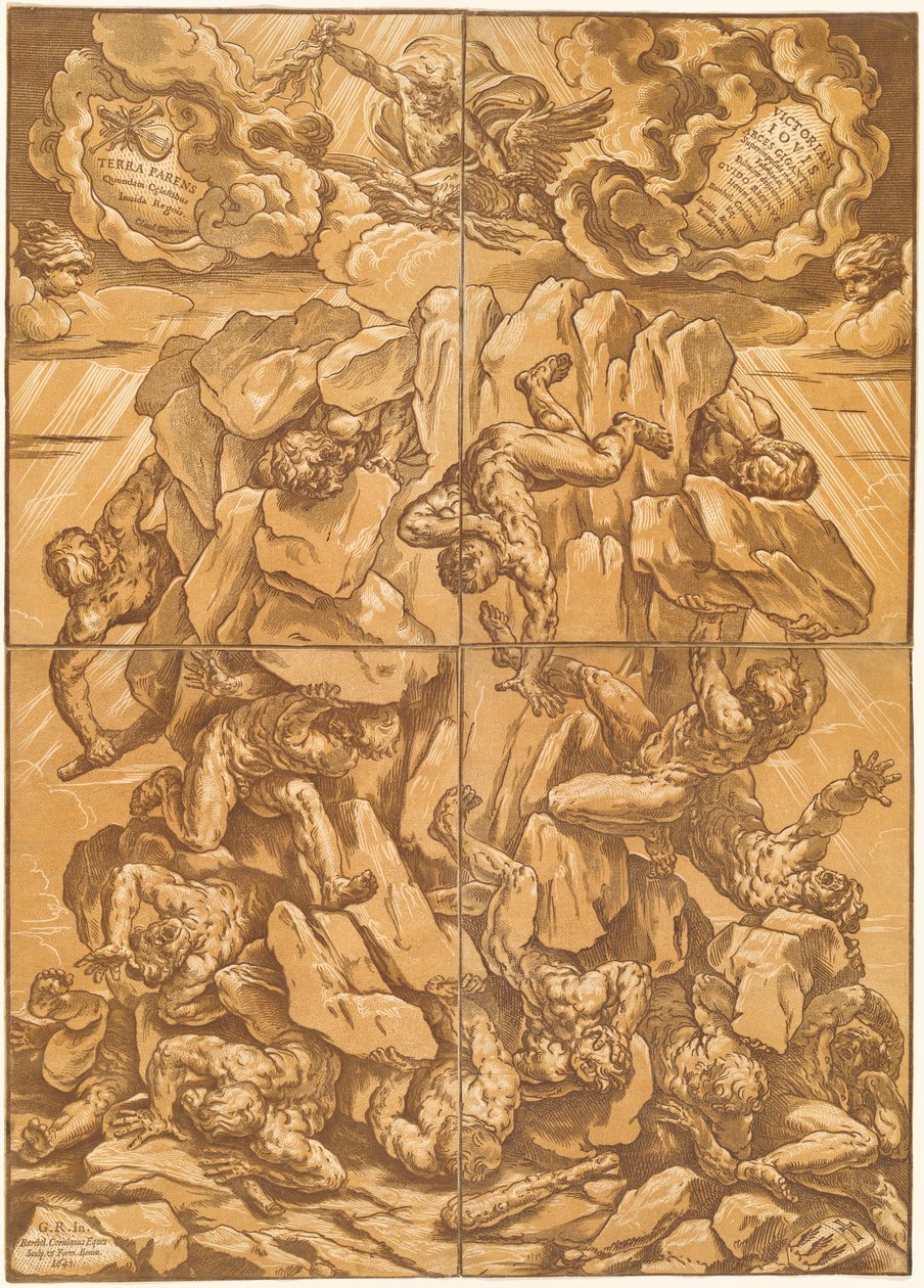 Devlerin Düşüşü by Bartolomeo Coriolano after Guido Reni