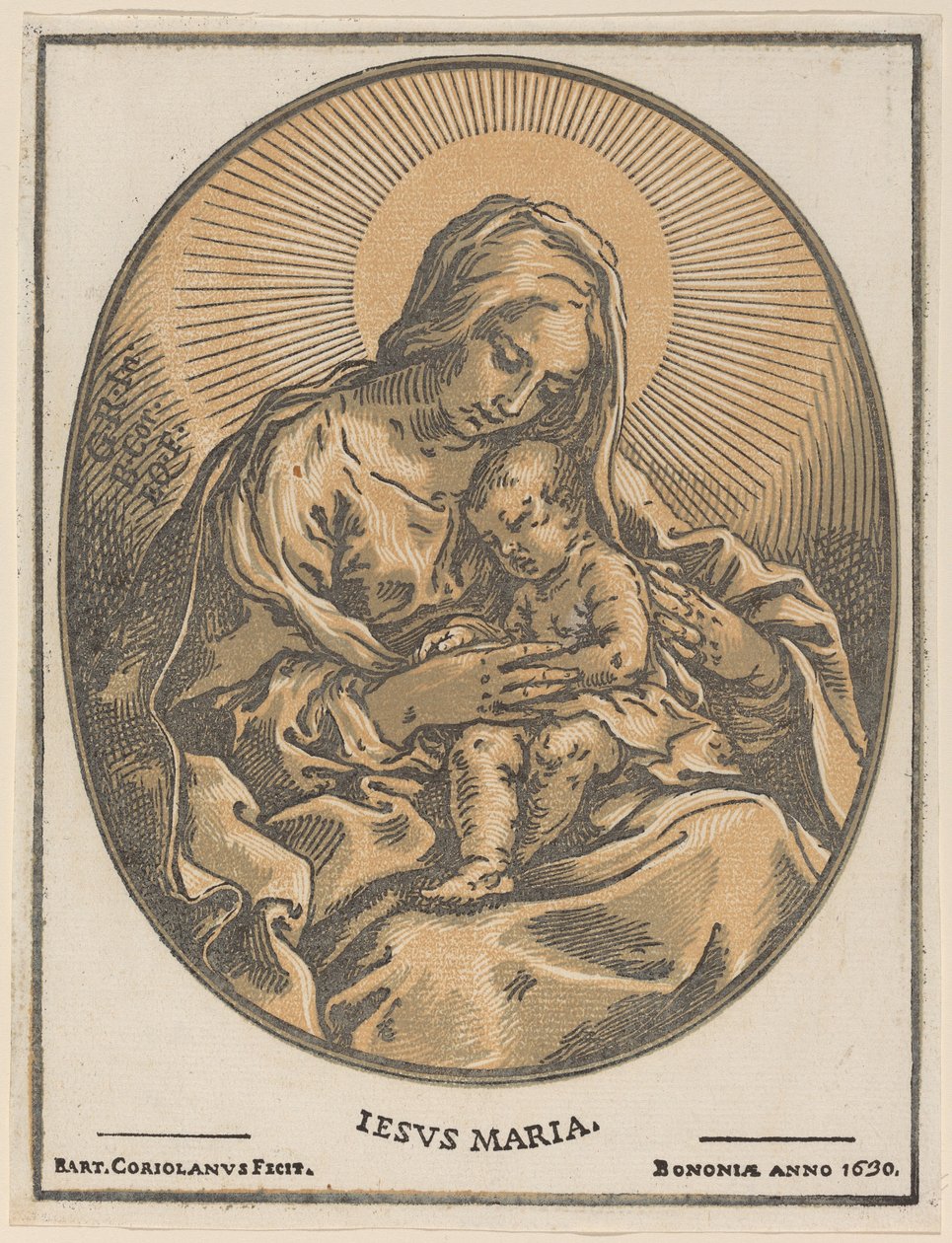 bakire ve çocuk by Bartolomeo Coriolano after Guido Reni