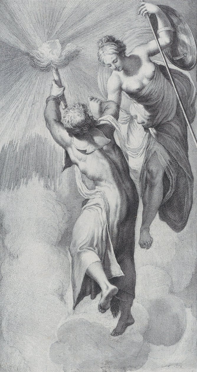 Minerva, göklere tırmanmaya çalışırken Prometheus