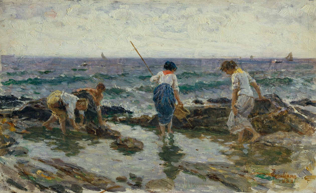Deniz ürünleri aramak (tuval üzerine yağlı boya) by Bartolomeo Giuliano