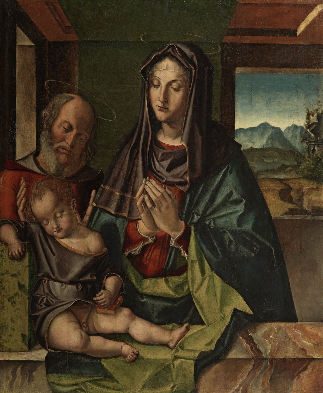 Kutsal Aile, c.1500 (panelde yağ) by Bartolomeo Montagna