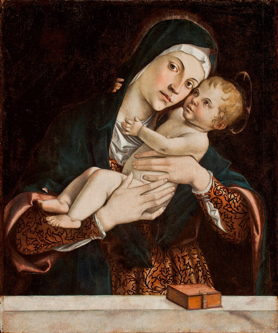 Bakire ve Çocuk (panelde öfke) by Bartolomeo Montagna