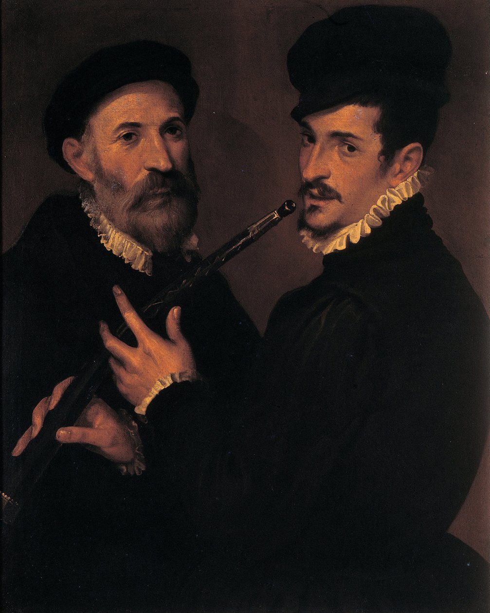 Müzisyenlerin çifte portresi, 1579 by Bartolomeo Passerotti