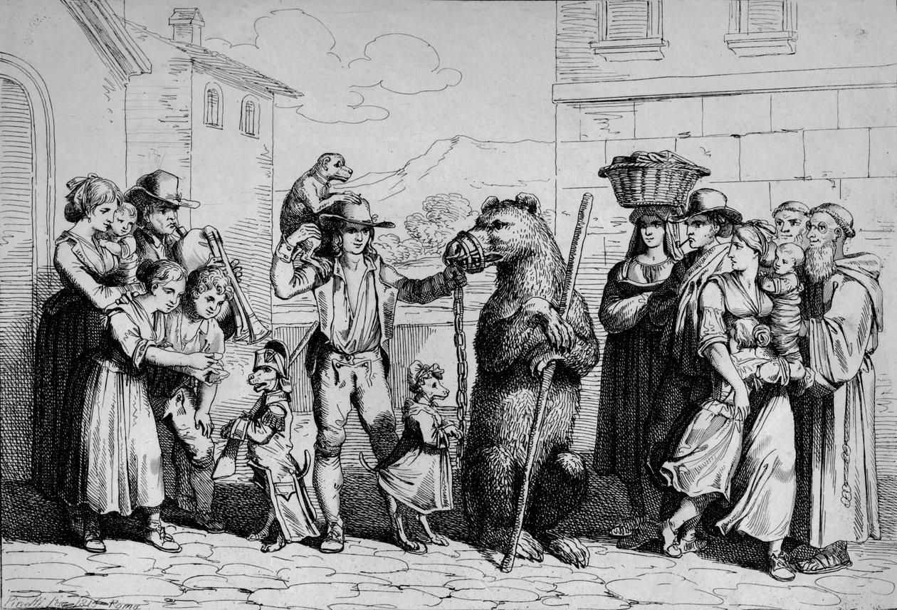 Ayı Topu, 1815. by Bartolomeo Pinelli