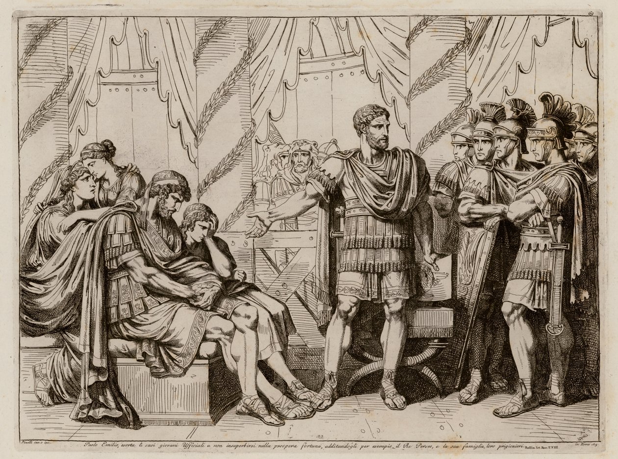 Lucius Aemilius Paullus Macedonicus, mağlup Makedon Kralı Perseus