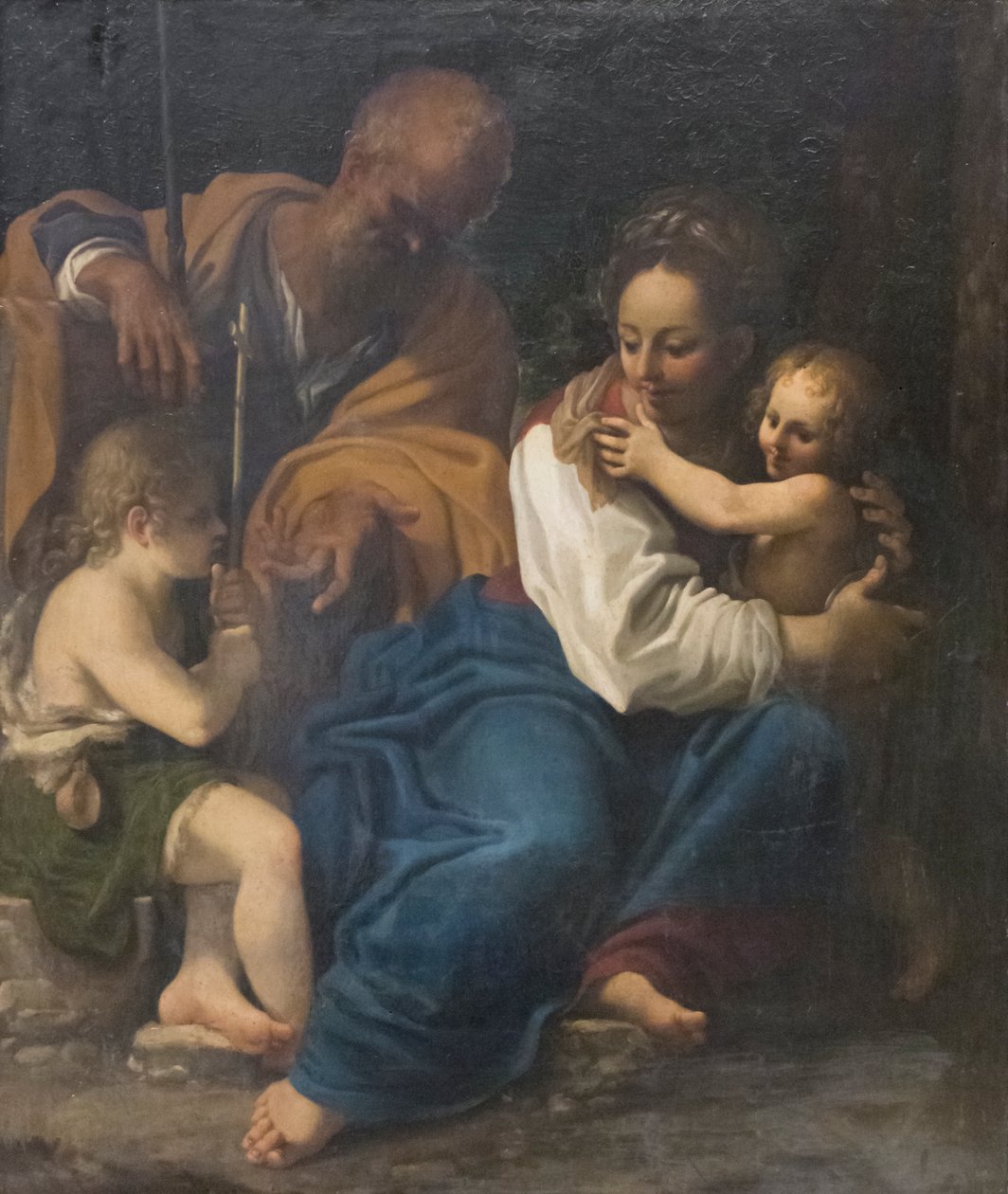Kutsal aile ve vaftizci Aziz John by Bartolomeo Schedoni