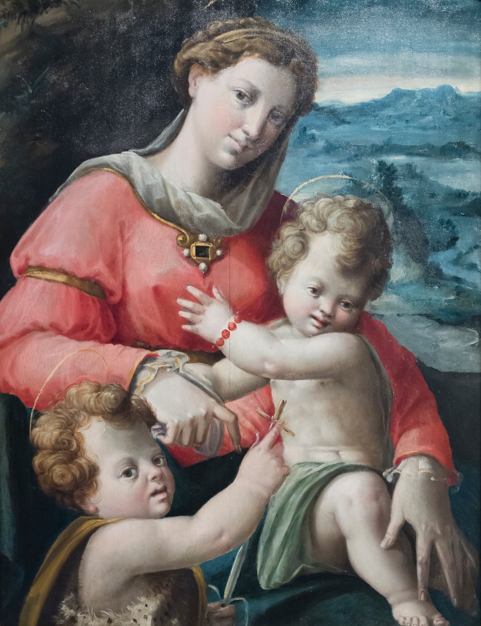 Genç St John ile Madonna ve Çocuk by Bartolomeo called Bagnacavallo Ramenghi