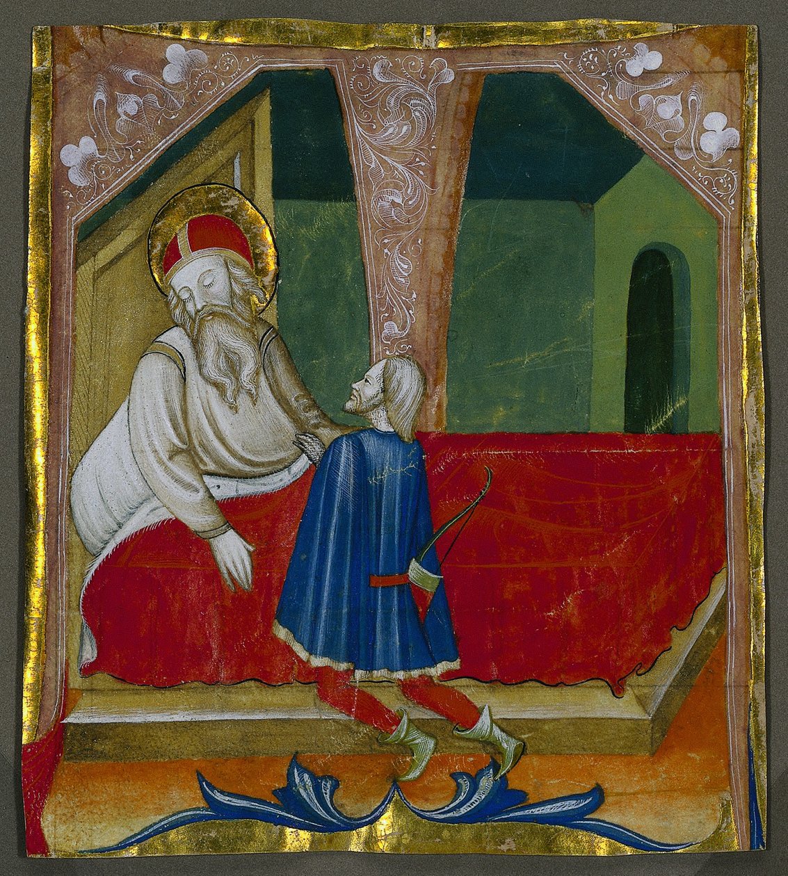 Isaac ve Esau ile bir Koro Kitabından İlk T by Bartolomeo da Gallarate