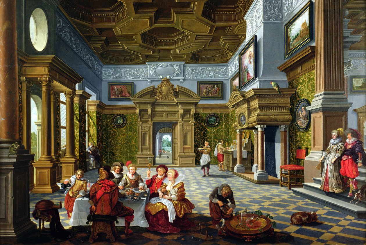 Bir Saray Odasının İçi, 1622 by Bartolomeus van Bassen
