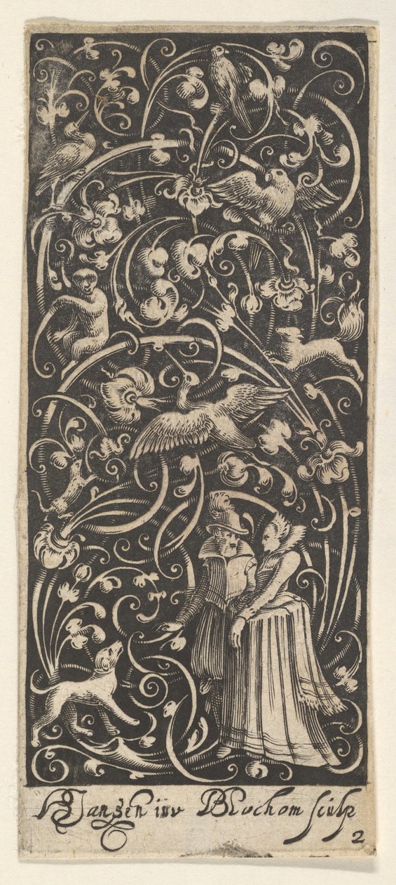 Bir Erkek ve Kadın ile Dikey Panel, ca. 1631. by Bartolomeus van Lochom