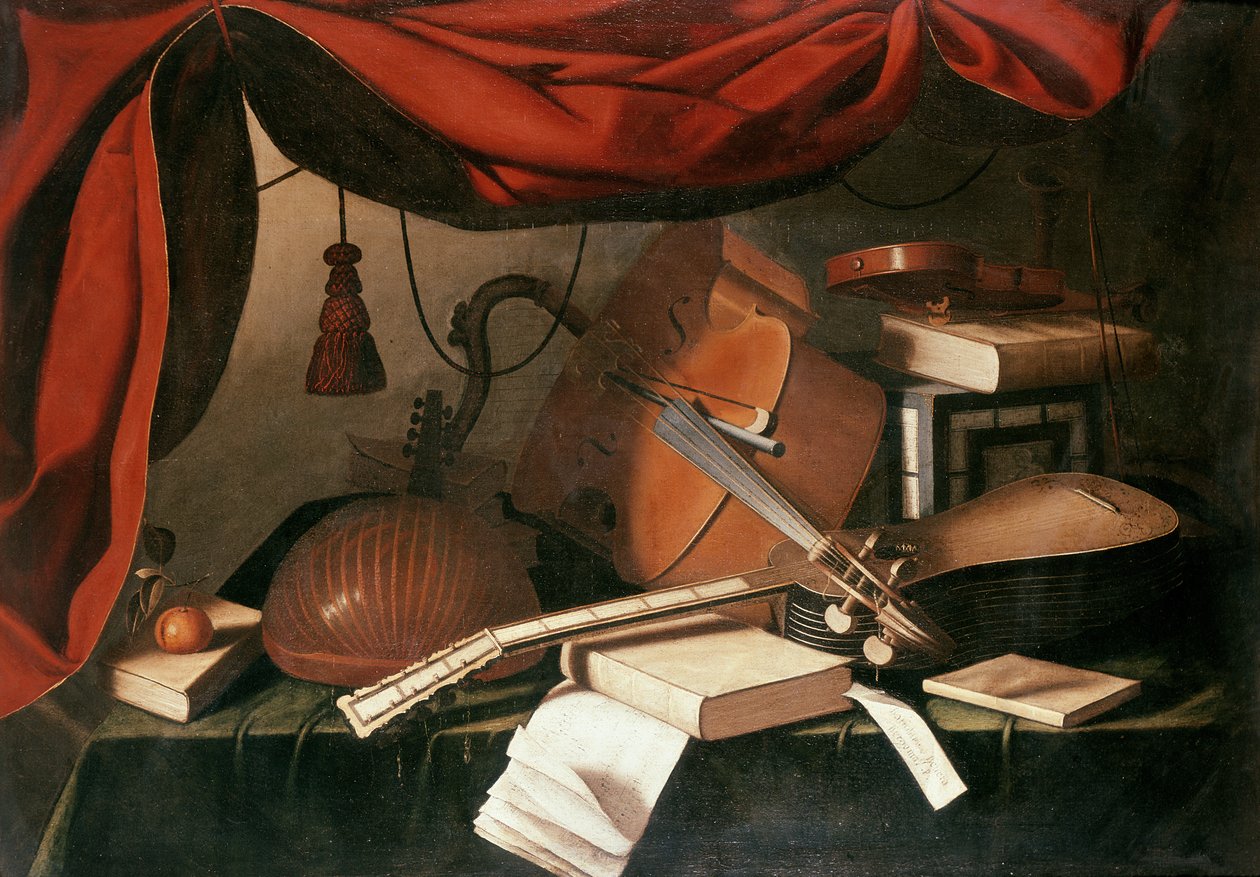 Müzikal Natürmort by Bartolommeo Bettera