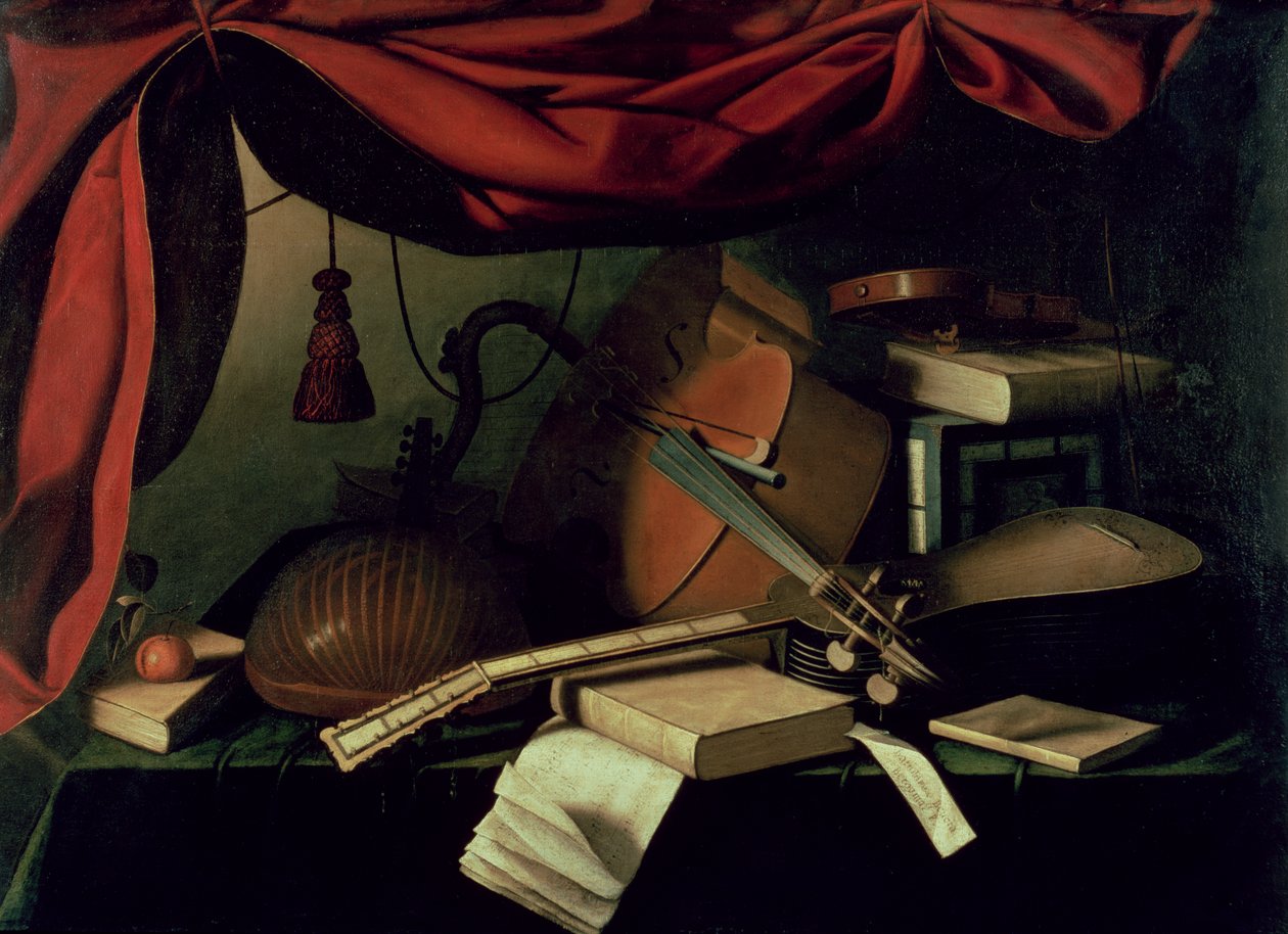 Müzikal Natürmort by Bartolommeo Bettera