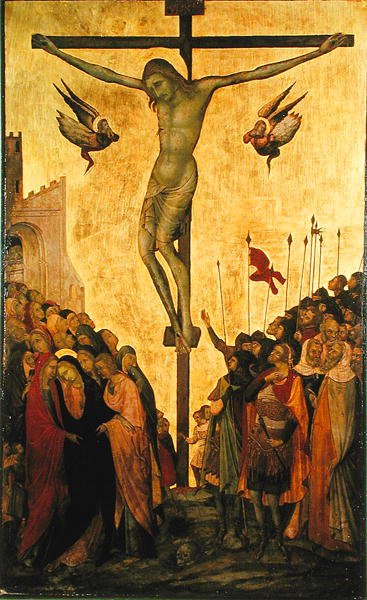 Calvary (panelde altın ve tempera) by Bartolommeo Bulgarini