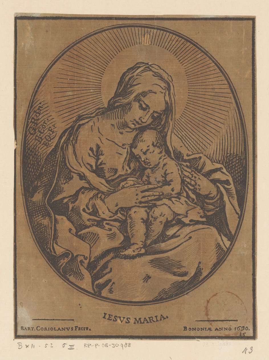 İsa çocuğuyla Meryem by Bartolommeo Coriolano