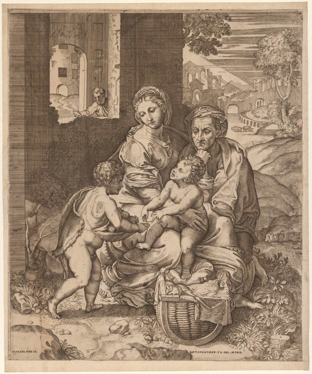 Kutsal Aile (La Perla) (Raphael'den sonra) by Battista Angolo del Moro