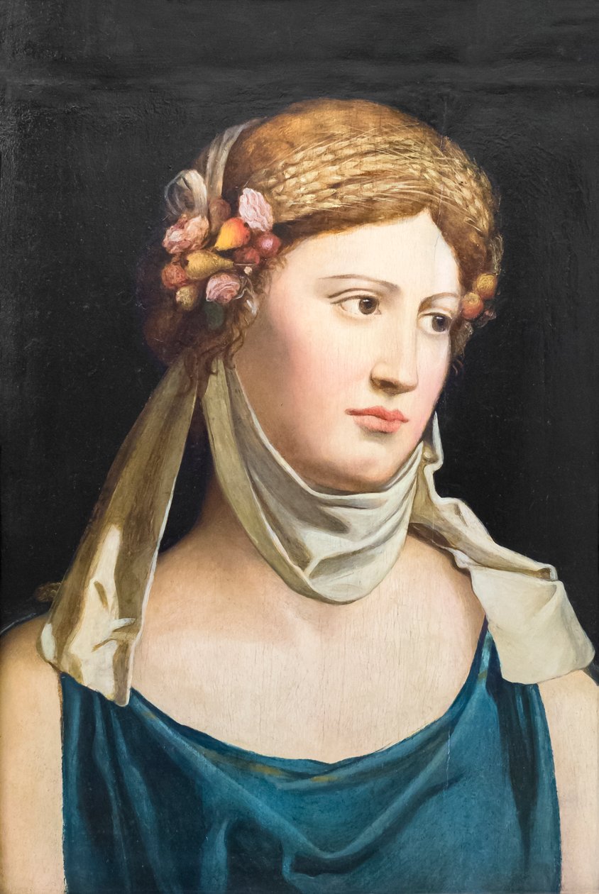 Cerere (Ceres) (tuval üzerine yağlıboya) by Battista Dossi