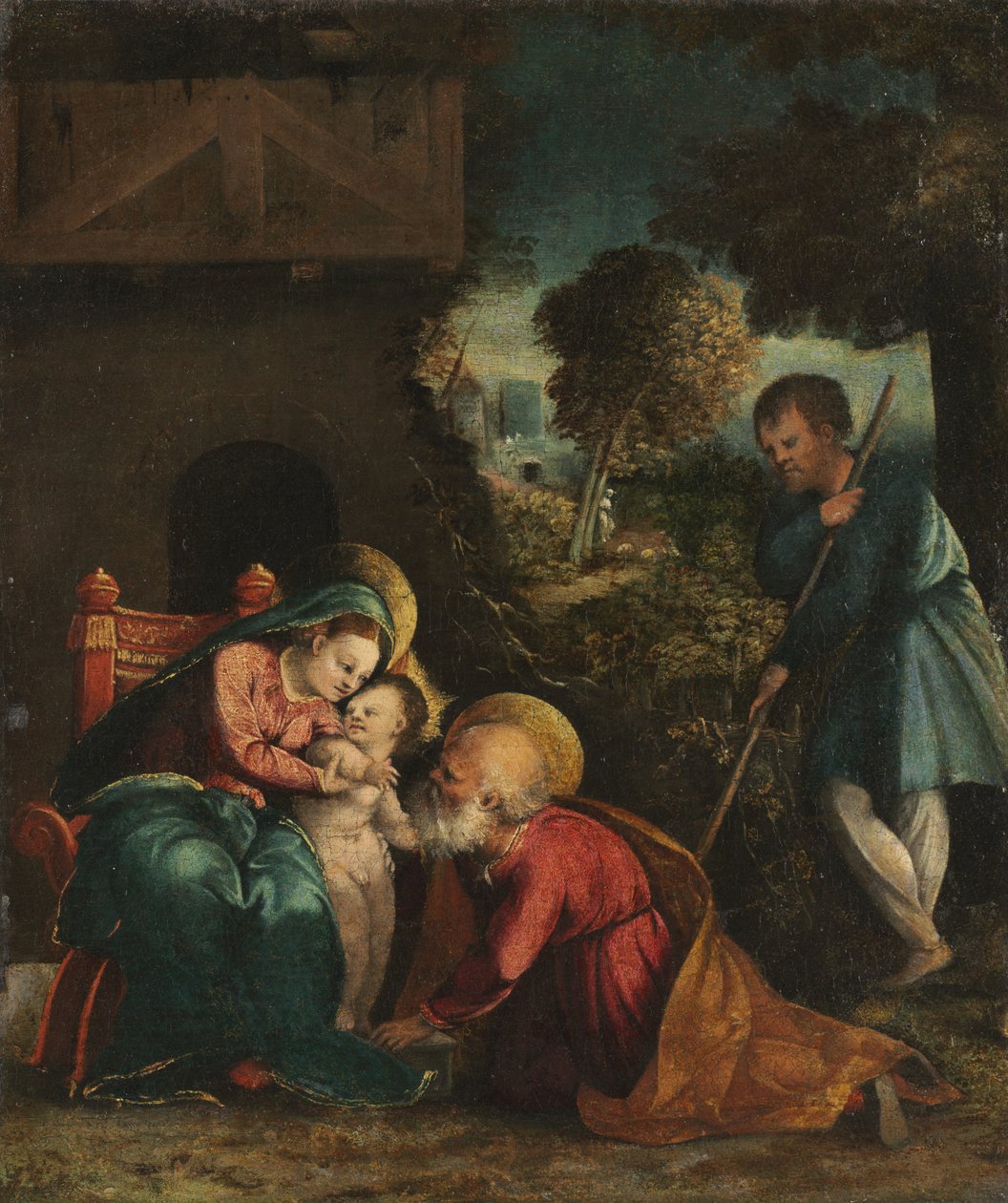Çobanlı Kutsal Aile by Battista Dossi