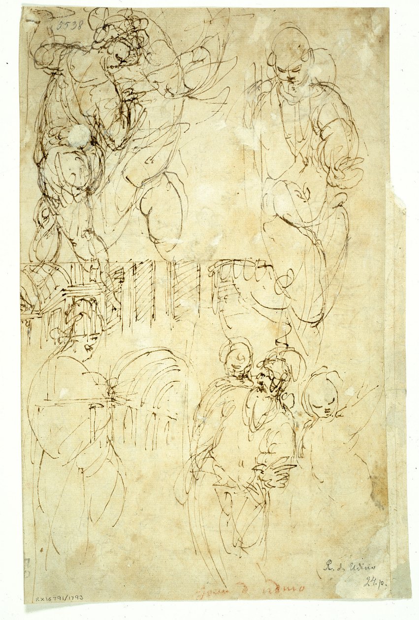 Figürlerin Eskizleri by Battista Franco