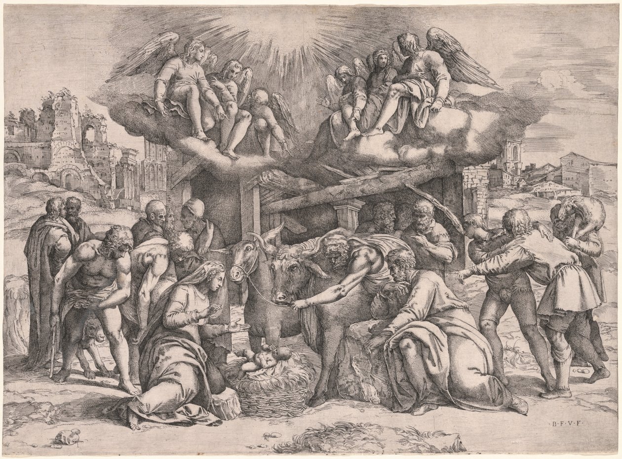 Çobanların Tapınması, c. 1552. by Battista Franco