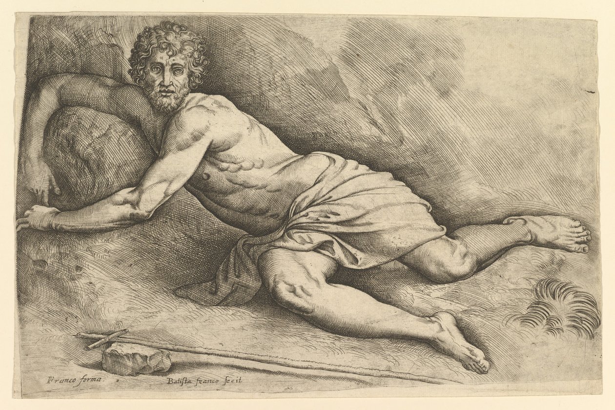 Vaftizci Yahya Vahşi Doğada, yaklaşık. 1552-54. by Battista Franco Veneziano