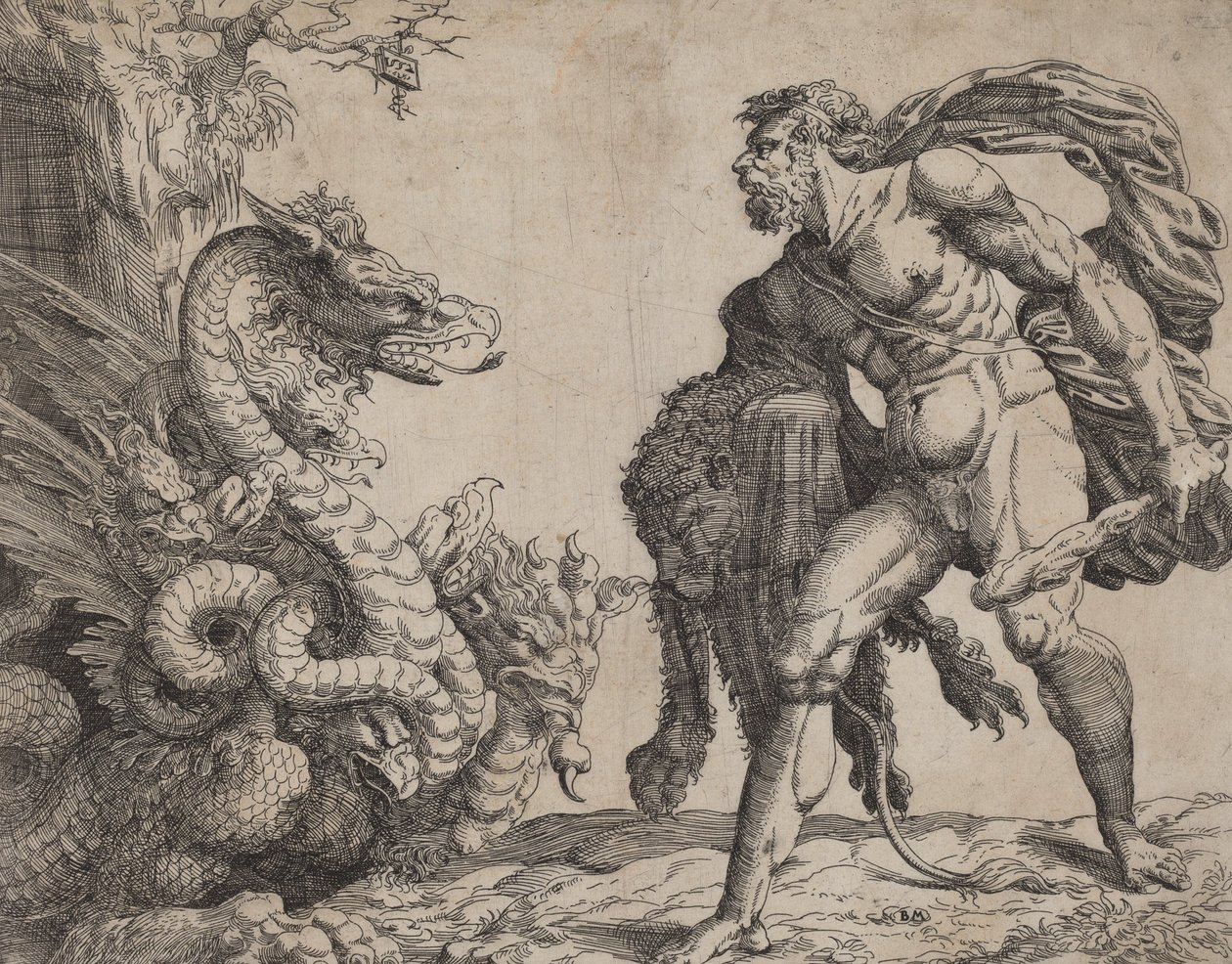 Herkül ve Hydra, 1552. by Battista del Moro