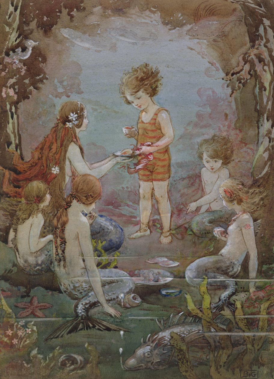 Deniz kızları (suluboya) by Beatrice Goldsmith