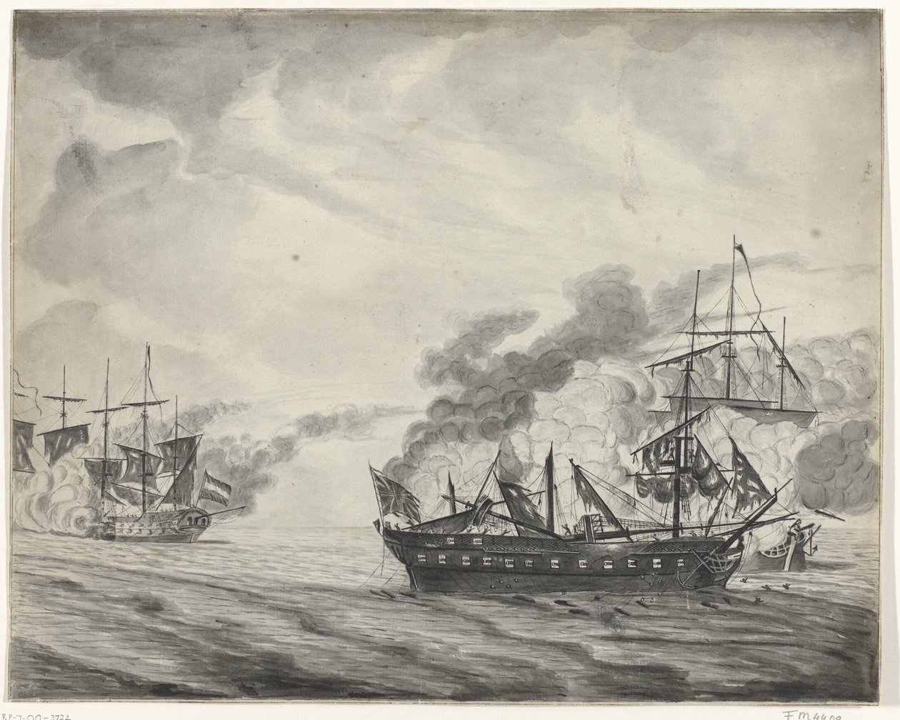 Cadiz Deniz Savaşı, 1781 by Beekman