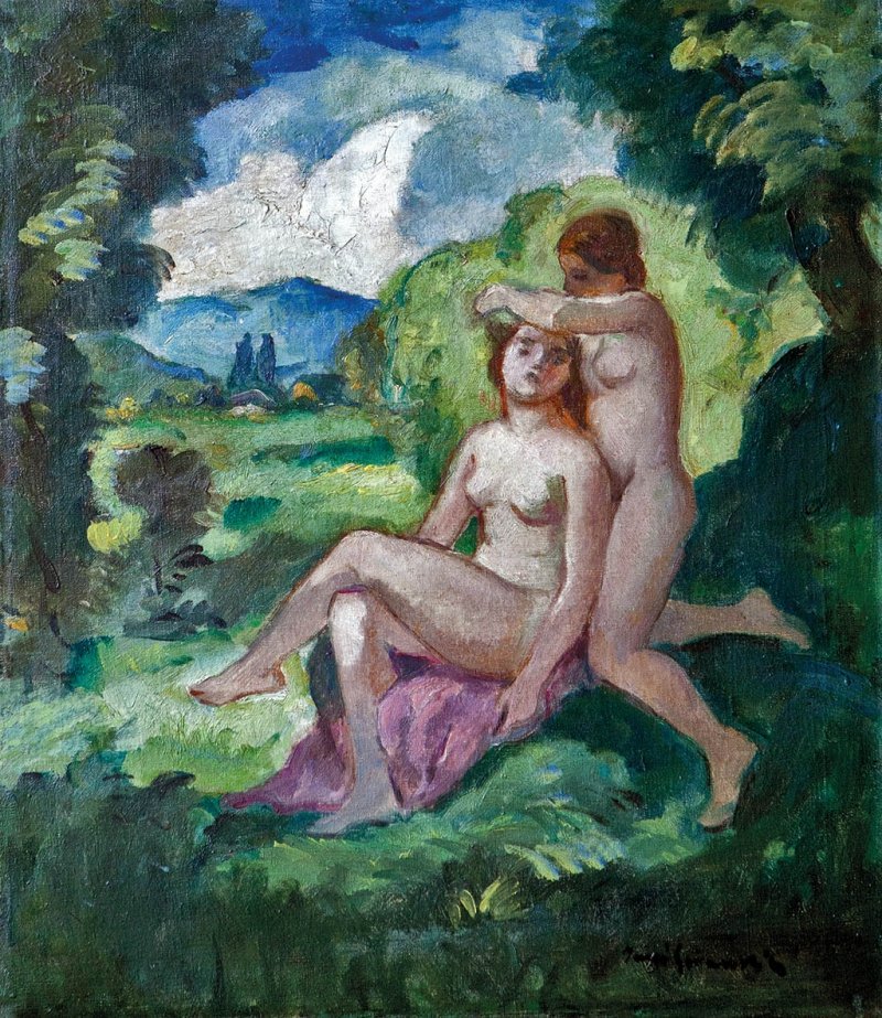  Lanyok a folyopartonnEnglish: Girls on the Riversiden by Bela Ivanyi Grunwald