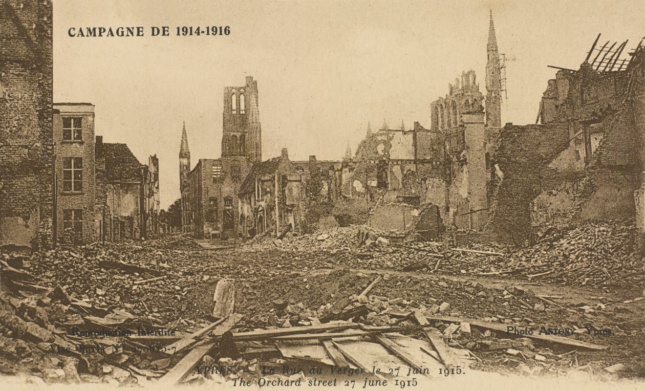 Rue de Verger, 27 Haziran 1915 by Belgian Photographer