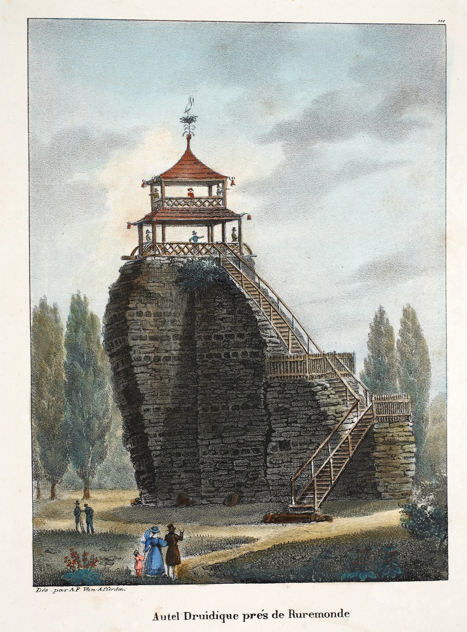 Roermond yakınlarındaki Druidik sunak, 1895 dolayları (fotokrom) by Belgian School