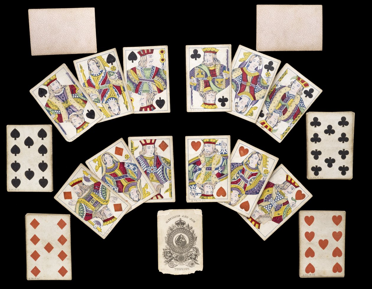 Oyun Kağıtları Destesi, c. 1835-1840 (basılı ve boyalı kağıt) by Belgian School