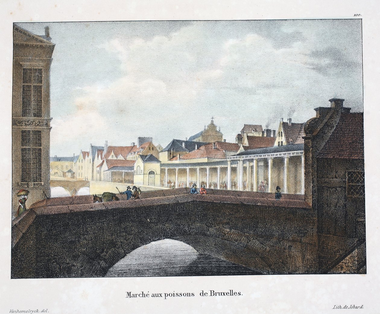 Brüksel Balık Mart, c.1895 (fotokrom) by Belgian School