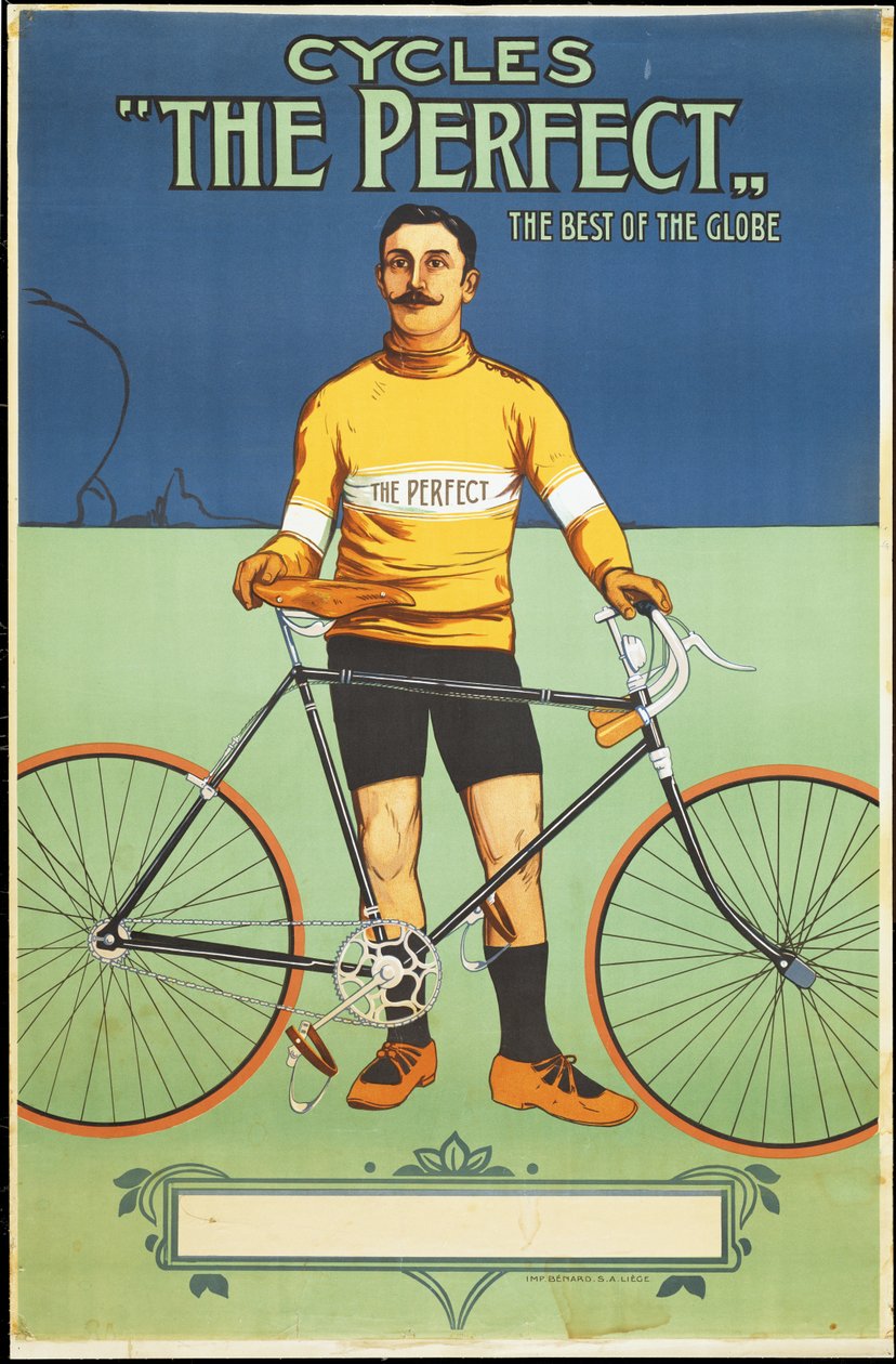 Poster reklamı Mükemmel bisiklet, 1895 by Belgian School
