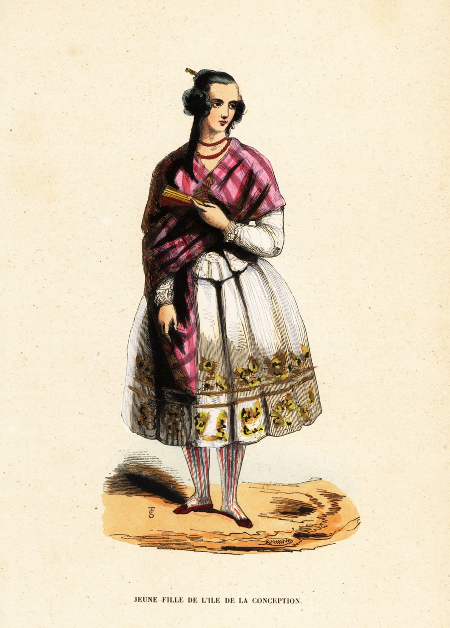 Concepcion şehrinin genç Mapuche kızı, Şili by Belgian School