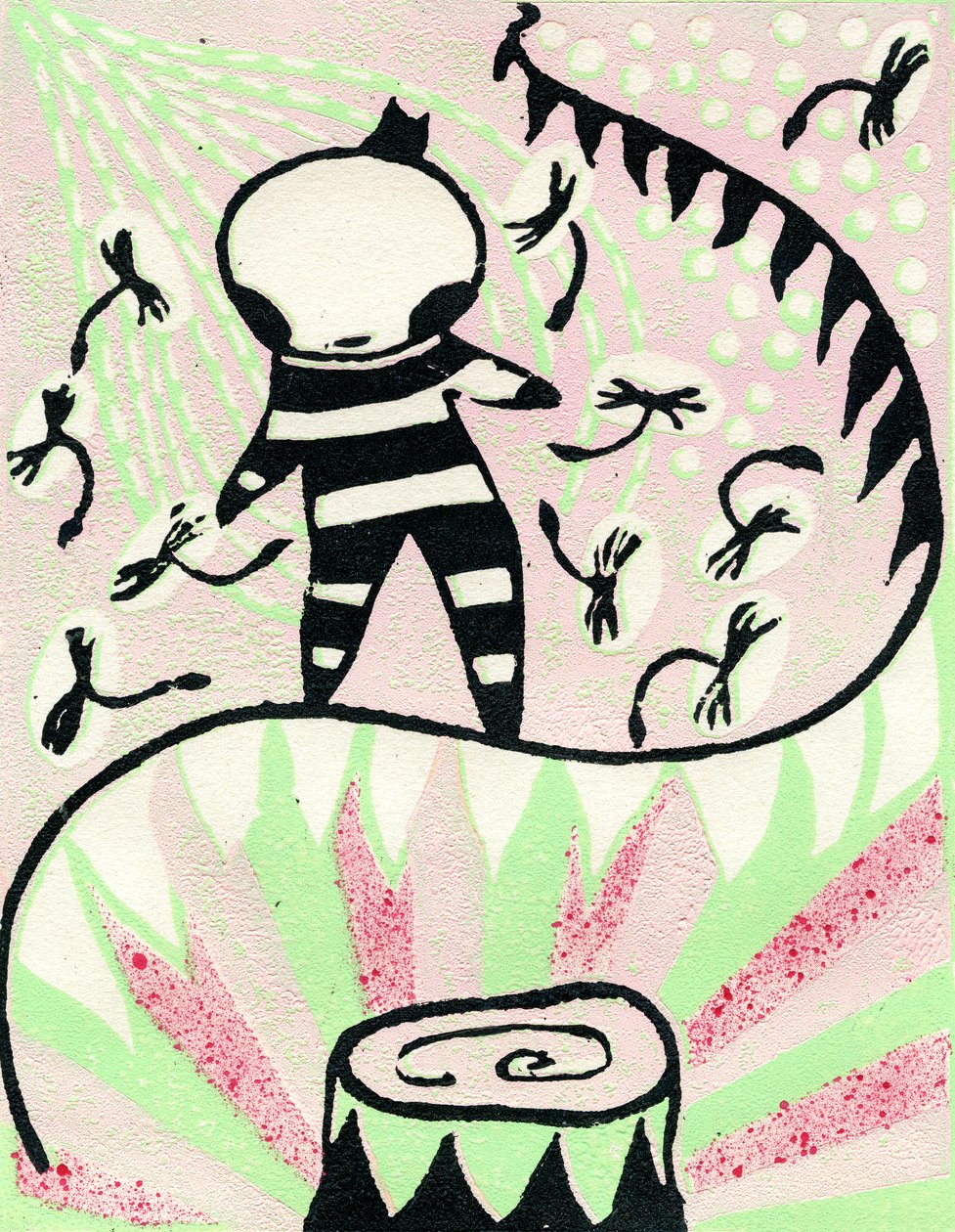 Sirkte, 2010 (kağıda kabartma baskı) by Bella Larsson