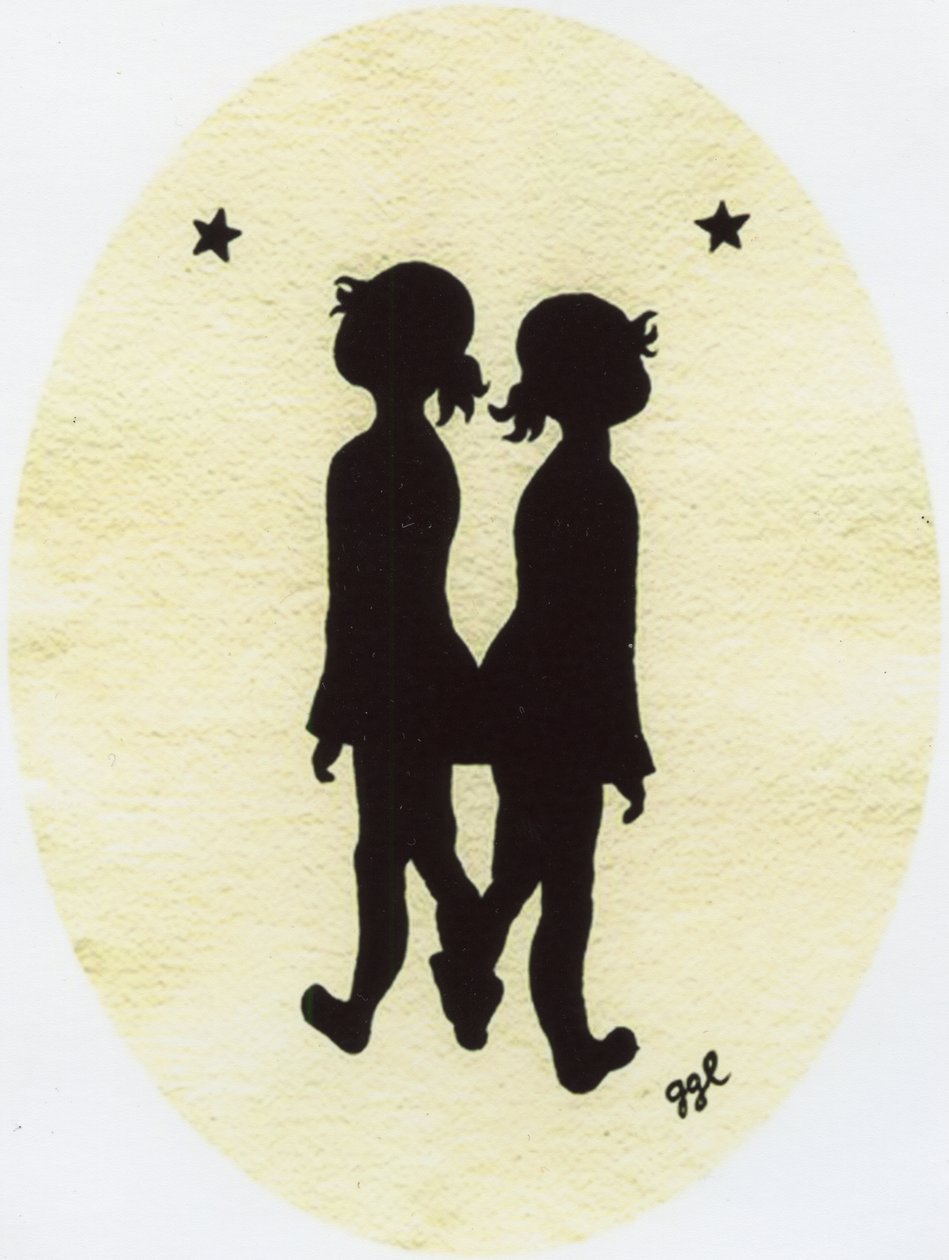 İkiz Yıldızlar, 2009, kağıt üzerine mürekkep by Bella Larsson
