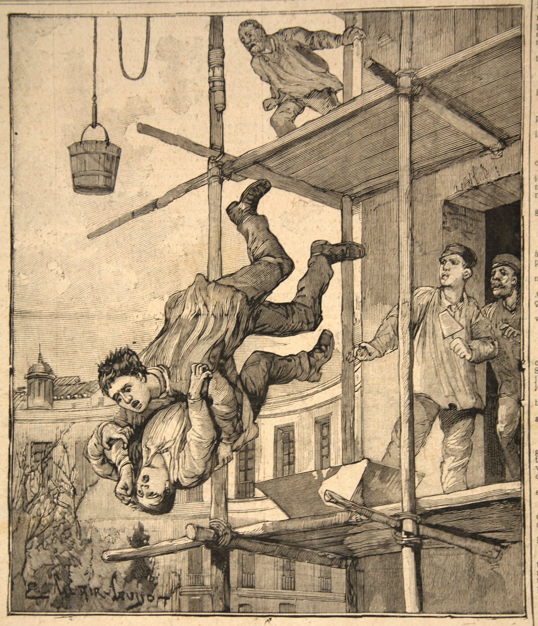 Toulouse draması, 'Le Petit Parisien', 1891 by Beltrand and Clair Guyot, E. Dete