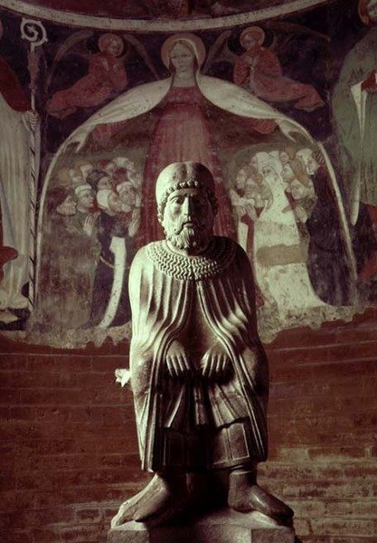 Ocak, Ayların Çalışmaları heykel takviminden, c.1200 (taş) by Benedetto Antelami