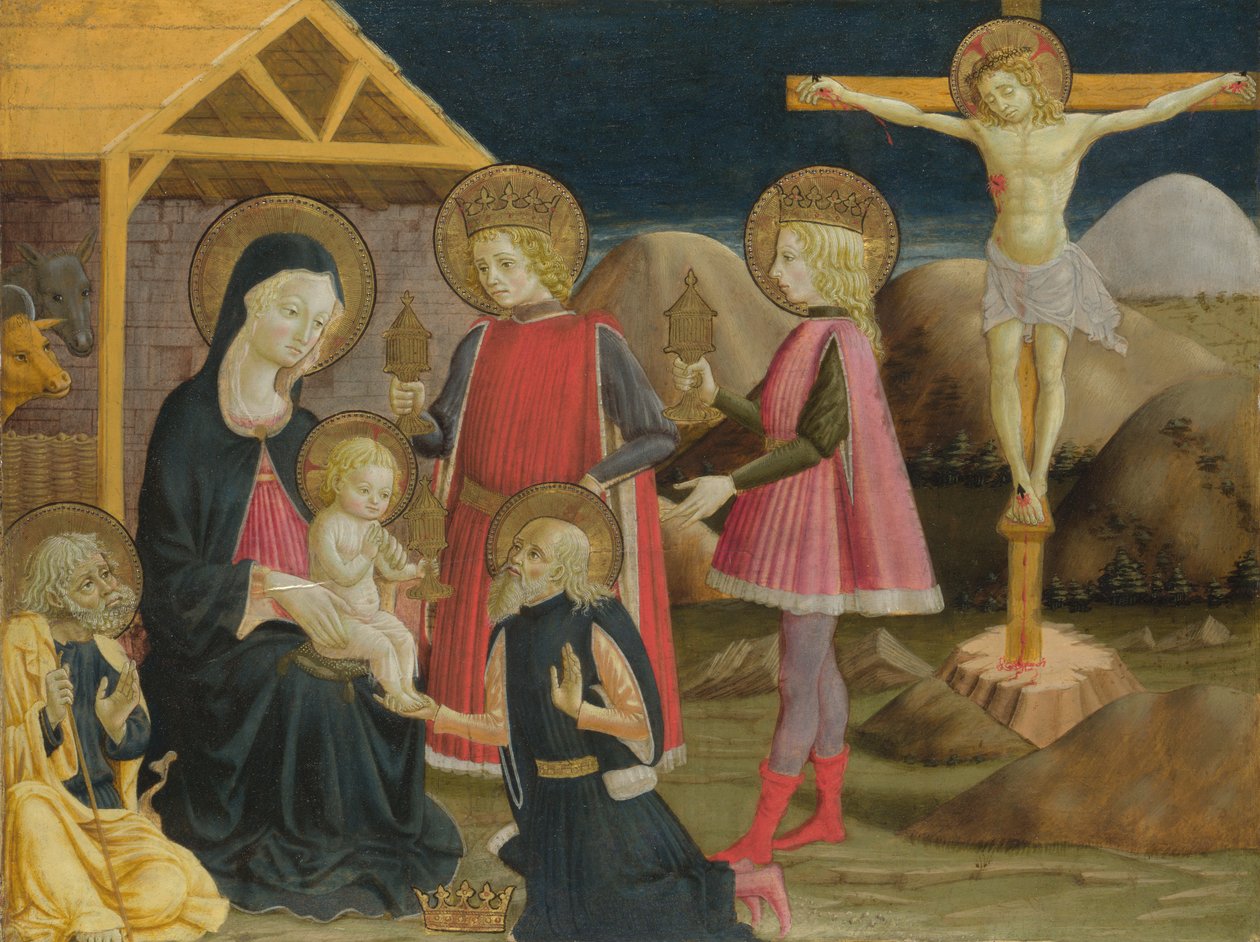 Kralların Hayranlığı ve Çarmıhtaki İsa, yaklaşık 1470 by Benedetto Bonfigli