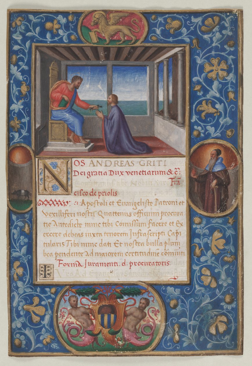 Bir Komisyon Yaprağı: St. Mark Venedik