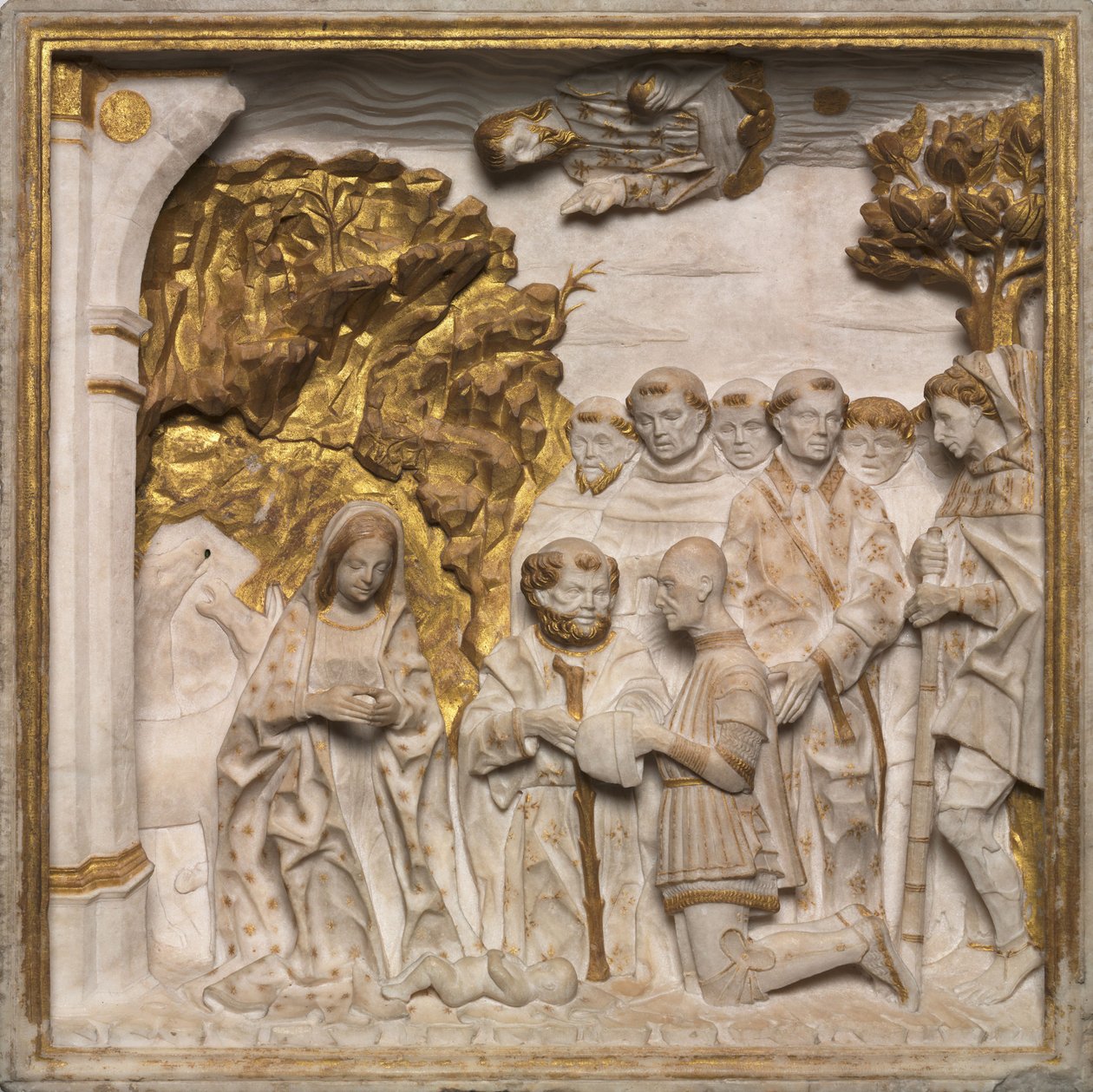 Pier Francesco Visconti, Saliceto Mahkemesi, Mesih Çocuğuna Tapmak, c.1484 by Benedetto Briosco