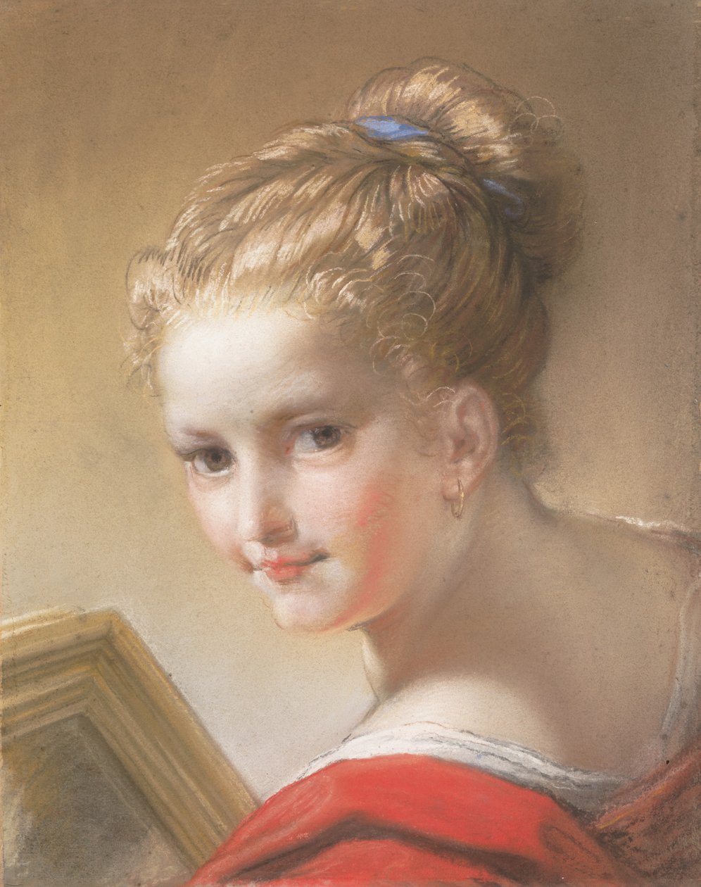 Kırmızılı Kız Çalışması, 1717. by Benedetto Luti