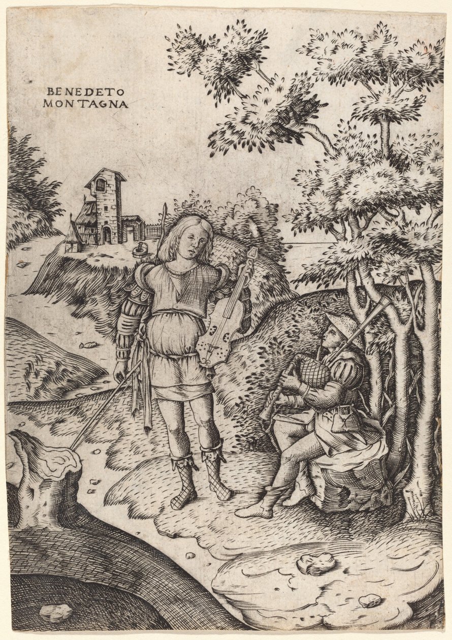 Apollon ve Marsyas by Benedetto Montagna