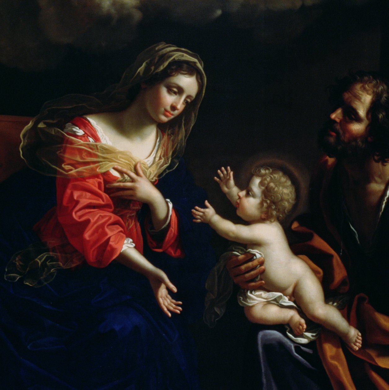 Kutsal Aile, detay, 1682 by Benedetto the Younger Gennari