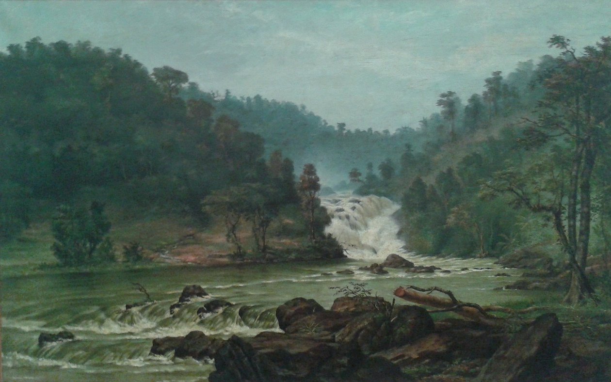  Waterfall on Sorocaba RivernPortugues: A Cachoeira do Rio Sorocaban by Benedito Calixto