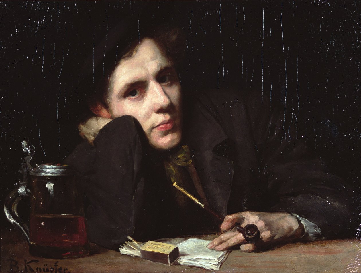 Arthur Wasse'nin Portresi (tuval üzerine yağlıboya) by Benes Knupfer